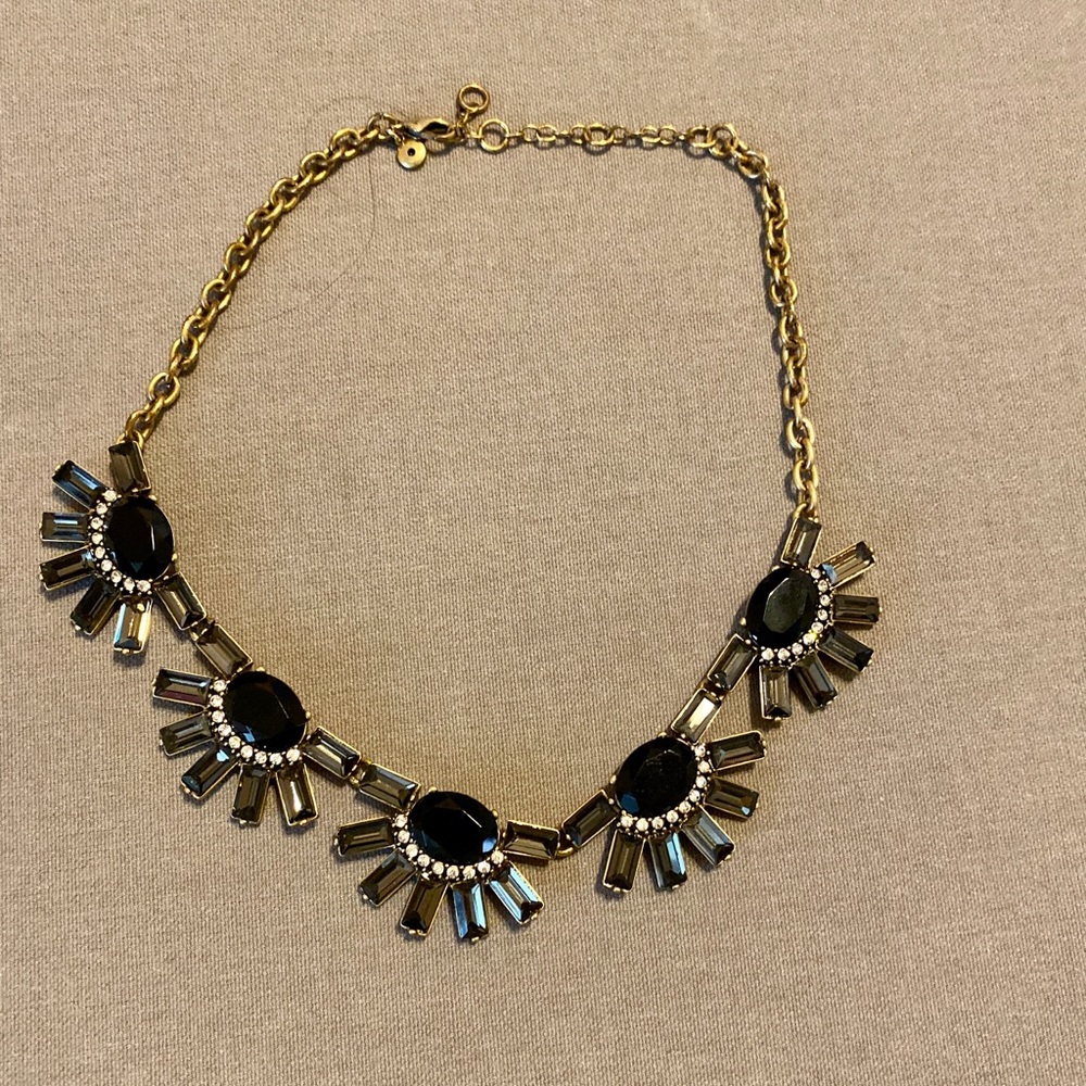 Black and rhinestone necklace